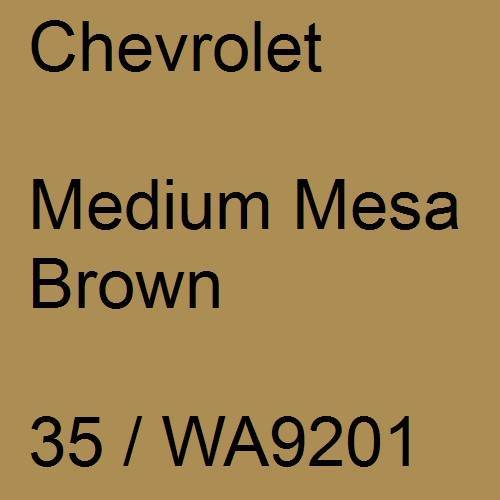 Chevrolet, Medium Mesa Brown, 35 / WA9201.